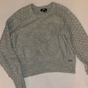 DKNY Grey Fuzzy Sweater